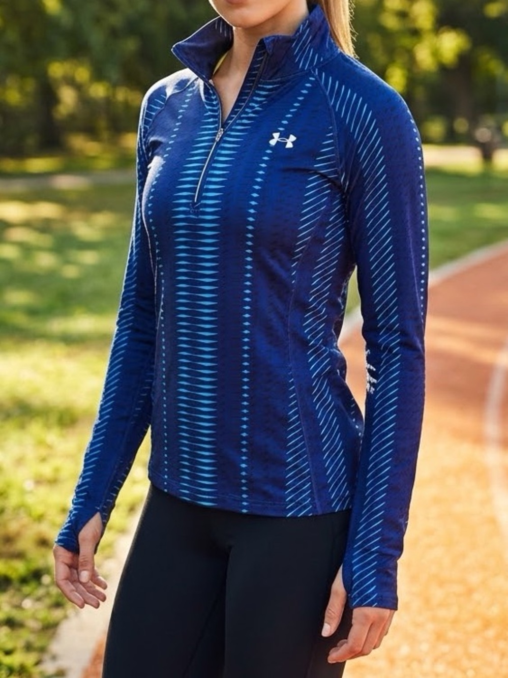 Under Armour Womens AllSeason Fly Fast Printed 1/2 Zip Long Sleeve Running - XS